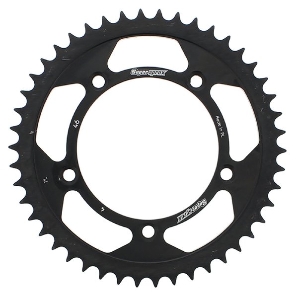 Supersprox Steel Sprocket Black 46T- for KTM SX 65 98-19 RFE-4-46-BLK